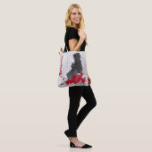 Gothic Vampire Bat Halloween Tote Bag (Op model)