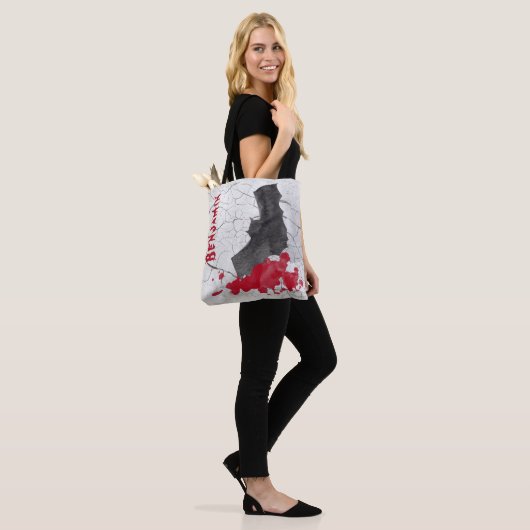 Gothic Vampire Bat Halloween Tote Bag (Op model)