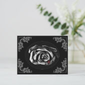 Gothic Vampire Black roos briefkaarten (Staand voorkant)