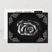 Gothic Vampire Black roos briefkaarten (Voorkant / Achterkant)