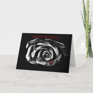 Gothic Vampire Black roos Verjaardagskaart Kaart