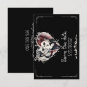 Gothic/Vampire bruiloft save the date (Voorkant / Achterkant)