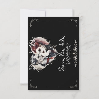Gothic/Vampire bruiloft save the date