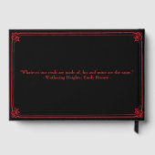 Gothic Vampire Castle Border Black Red Wedding Gastenboek (Achterkant)