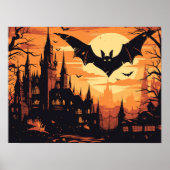 Gothic Vampire Castle under the Full Moon Poster (Voorkant)