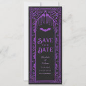 Gothic Vampire Cathedraal Save the Date Kaart (Voorkant)