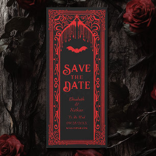 Gothic Vampire Cathedraal Save the Date Kaart