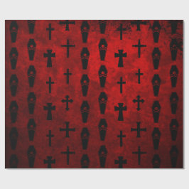 Gothic Vampire Coffin Gift Wrap Cadeaupapier
