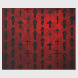 Gothic Vampire Coffin Gift Wrap Cadeaupapier