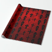 Gothic Vampire Coffin Gift Wrap Cadeaupapier (Uitgerold)