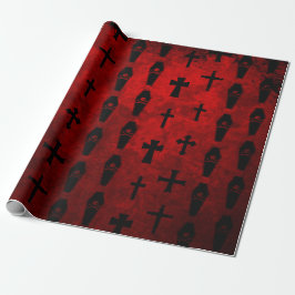Gothic Vampire Coffin Gift Wrap Cadeaupapier