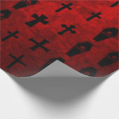 Gothic Vampire Coffin Gift Wrap Cadeaupapier (Hoek)