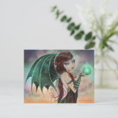 Gothic Vampire Fairy Fantasy Art Briefkaart (Staand voorkant)
