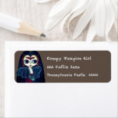 Gothic Vampire Girl met Bat Big Eyes Cute Etiket (Insitu)