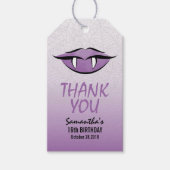 Gothic Vampire Halloween Birthday Dank je Label Cadeaulabel (Voorkant)