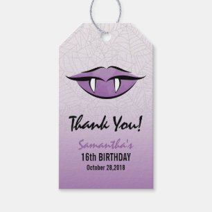 Gothic Vampire Halloween Birthday Dank je Label Cadeaulabel