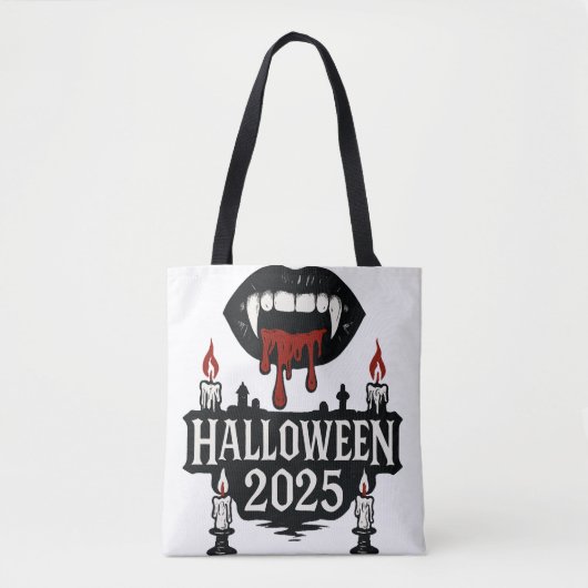 Gothic Vampire Halloween Tote Bag (Voorkant)