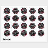 Gothic vampire Halloween wedding thank you Ronde Sticker (Vel)