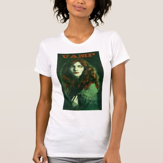 Gothic Vampire Lady T-shirt (Voorkant)