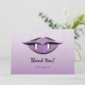 Gothic Vampire Lips Bedankt Card Kaart (Staand voorkant)