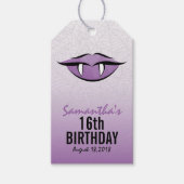 Gothic Vampire Lips Halloween Birthday Gift Label Cadeaulabel (Voorkant)