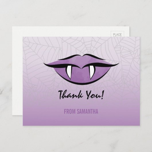 Gothic Vampire Lips Halloween Birthday Hartelijk d Briefkaart (Voorkant / Achterkant)