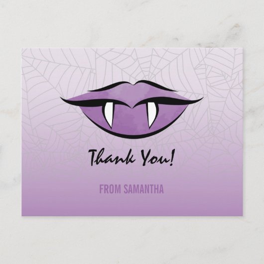 Gothic Vampire Lips Halloween Birthday Hartelijk d Briefkaart (Voorkant)