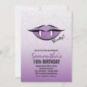 Gothic Vampire Lips Halloween Birthday Kaart (Voorkant)