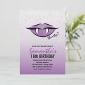 Gothic Vampire Lips Halloween Birthday Kaart (Staand voorkant)