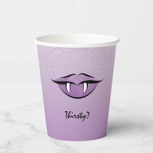 Gothic Vampire Lips Halloween Birthday Paper Cup Papieren Bekers (Achterkant)