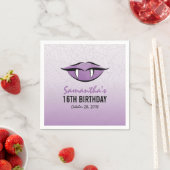 Gothic Vampire Lips Halloween Birthday Paper Napki Servet (Insitu)
