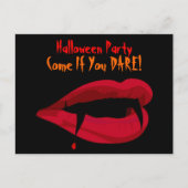 Gothic Vampire Lips Halloween Party Uitnodiging (Voorkant)