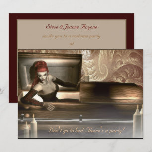 Gothic Vampire Party Invitation Kaart