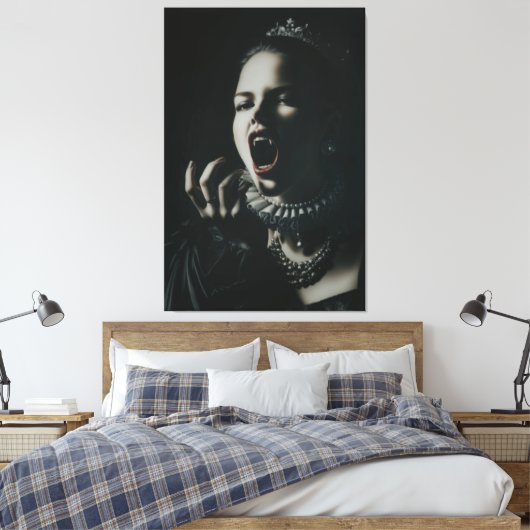 Gothic Vampire Queen Stretched Canvas – Dark Fanta (Insitu (Slaapkamer))