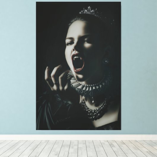 Gothic Vampire Queen Stretched Canvas – Dark Fanta (Insitu (Houten vloer))