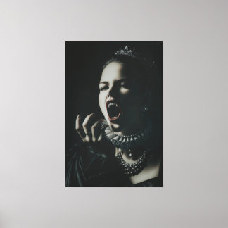 Gothic Vampire Queen Stretched Canvas – Dark Fanta Afdruk