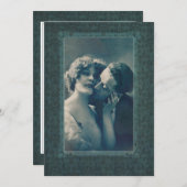 Gothic Vampire Romance Dracula en Lover Victoriaan Kaart (Voorkant / Achterkant)