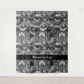 Gothic Vampires Crypt Graveyard Scene met Vleermui Wandkleed (Voorkant)