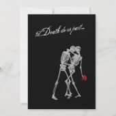Gothic van Bride en Groom Skeletons Wedding Kaart (Voorkant)