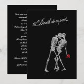 Gothic van Bride en Groom Skeletons Wedding Kaart (Voorkant / Achterkant)