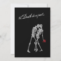 Gothic van Bride en Groom Skeletons Wedding
