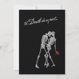 Gothic van Bride en Groom Skeletons Wedding Kaart