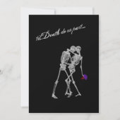 Gothic van Bride en Groom Skeletons Wedding Kaart (Voorkant)