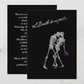 Gothic van Bride en Groom Skeletons Wedding Kaart (Voorkant / Achterkant)