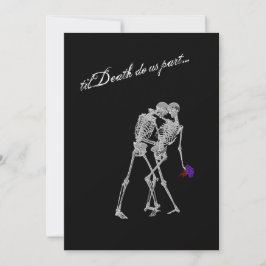 Gothic van Bride en Groom Skeletons Wedding Kaart