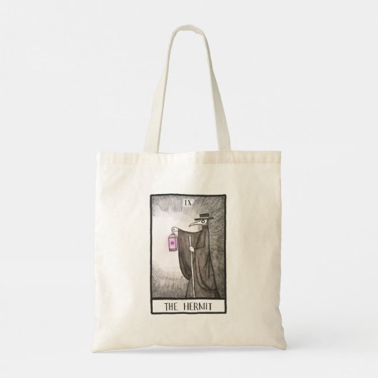 Gothic van de arts Tarot Art Hermit Lockdown Tote Bag (Achterkant)
