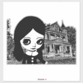 Gothic van de grote ogen sticker (Vel)