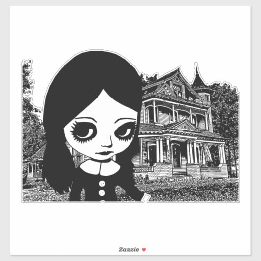 Gothic van de grote ogen sticker (Vel)