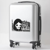 Gothic van de grote ogen sticker (Koffer)
