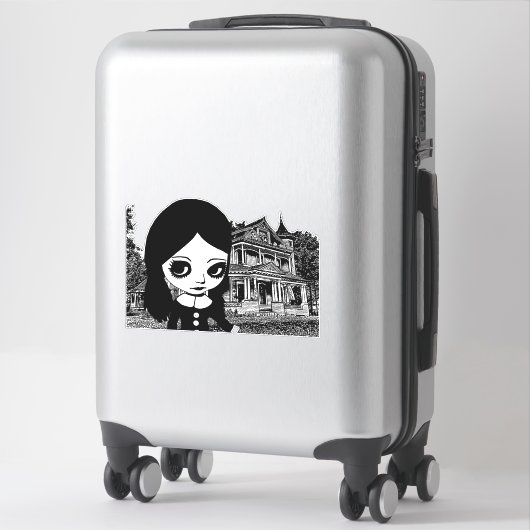 Gothic van de grote ogen sticker (Koffer)